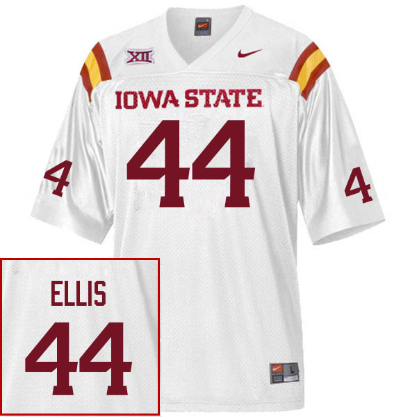 Men #44 Jacob Ellis Iowa State Cyclones College Football Jerseys Stitched Sale-White